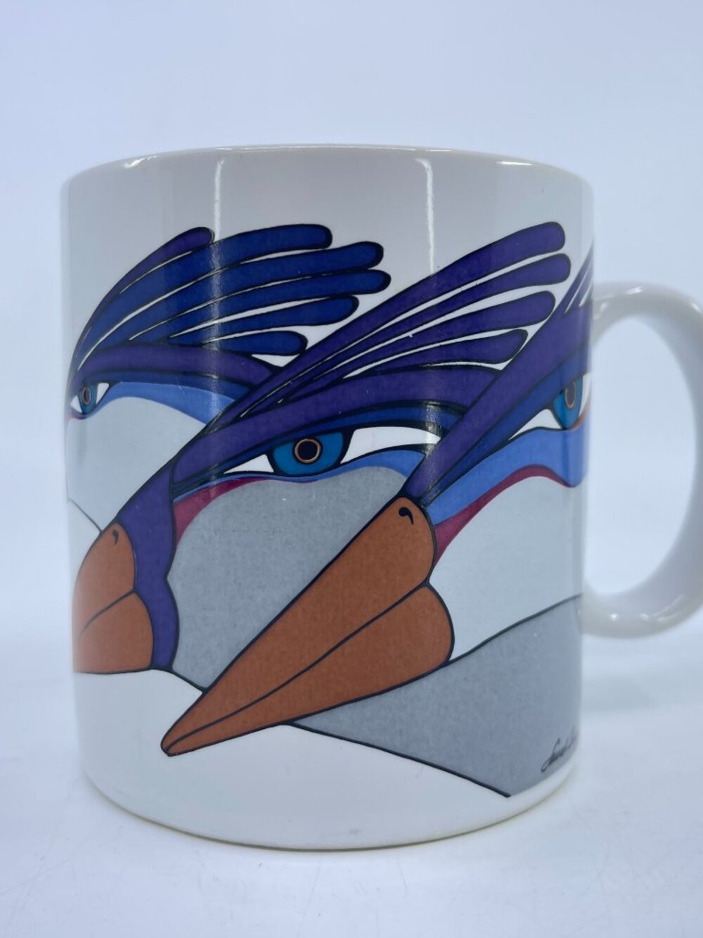 vintage laurel burch exotic birds ceramic mug made In japan